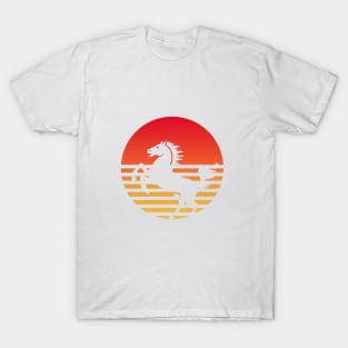 RETRO SUNSET HORSE T-Shirt